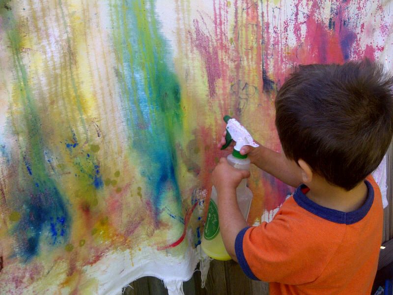 My Buddies and I Spray Paint on Canvas